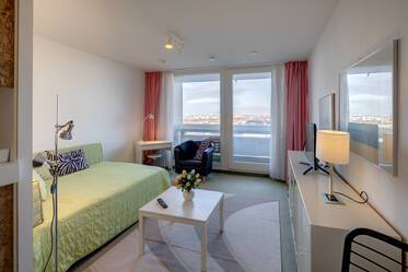 Directly at BMW: Furnished 1-room apartment
