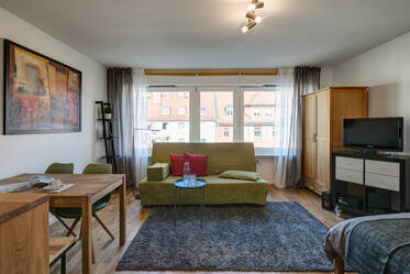 Central Neuhausen: Nicely furnished studio apartment