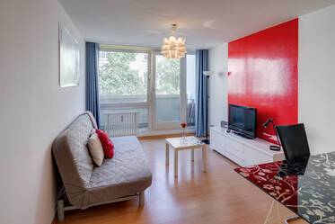 At the University: Furnished 1-room apartment with balcony