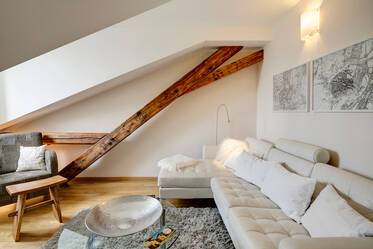 Central, high-quality attic apartment for rent