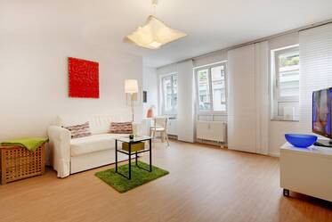 Near Isarauen and Zoo Hellabrunn: Nicely furnished, bright 1-room apartment in Munich-Untergiesing