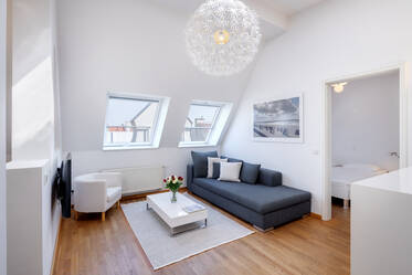 Furnished apartment over the rooftops of Neuhausen