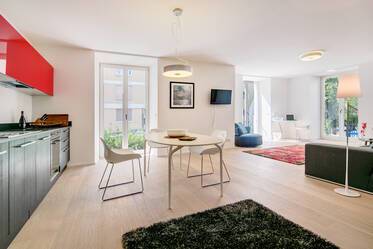 Light-flooded designer apartment with balcony