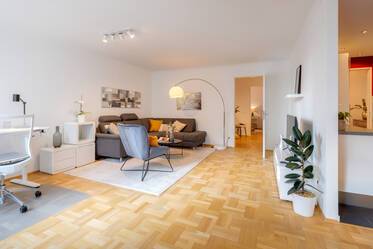 Spacious furnished 2-room apartment with balcony 