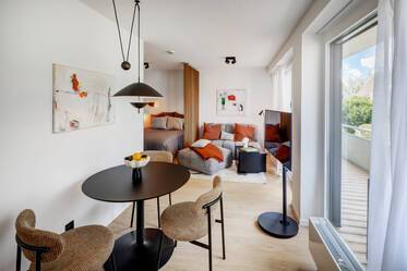 Newly furnished studio apartment with balcony