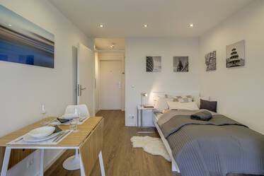 Bright and modern studio apartment with balcony