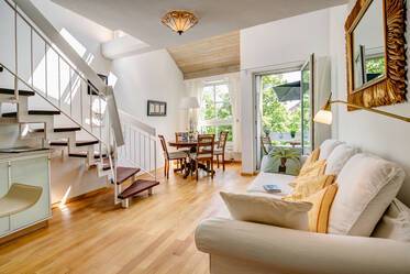 Two floors, two bedrooms, two baths, two entrances