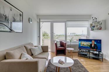 Furnished 1.5-room apartment with balcony in Munich-Moosach