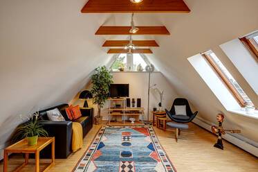 Light-flooded 1-room attic apartment