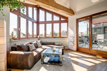 Sunny and cozy attic apartment with balcony and terrace