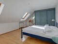 roof terrace apartment München Maxvorstadt - Westen 02 sleeping area 1607