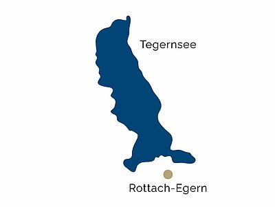 District map of the Lake Tegernsee region