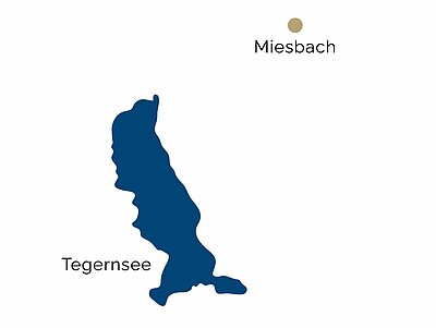 District map of the Lake Tegernsee region