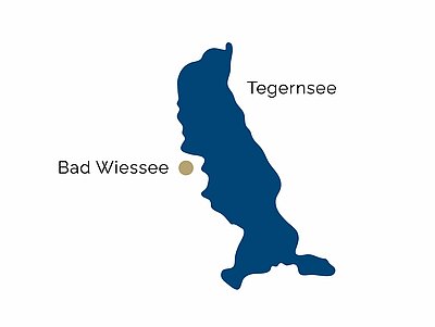 District map of the Lake Tegernsee region