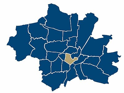 Location of the Gärtnerplatzviertel in Munich