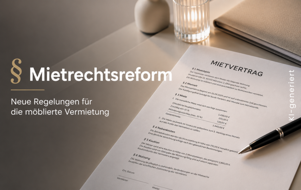 Gesetzesentwurf zur Mietrechtsreform - neue Regelungen für die möblierte Vermietung