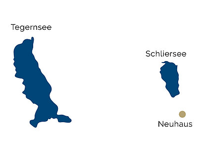 District map of the Lake Schliersee region 