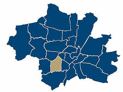 Location of the Sendling-Westpark district in Munich