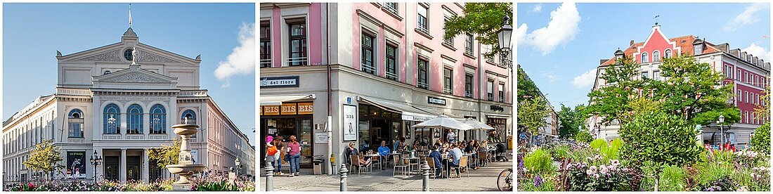 Photos of the surroundings of the Gärtnerplatzviertel in Munich