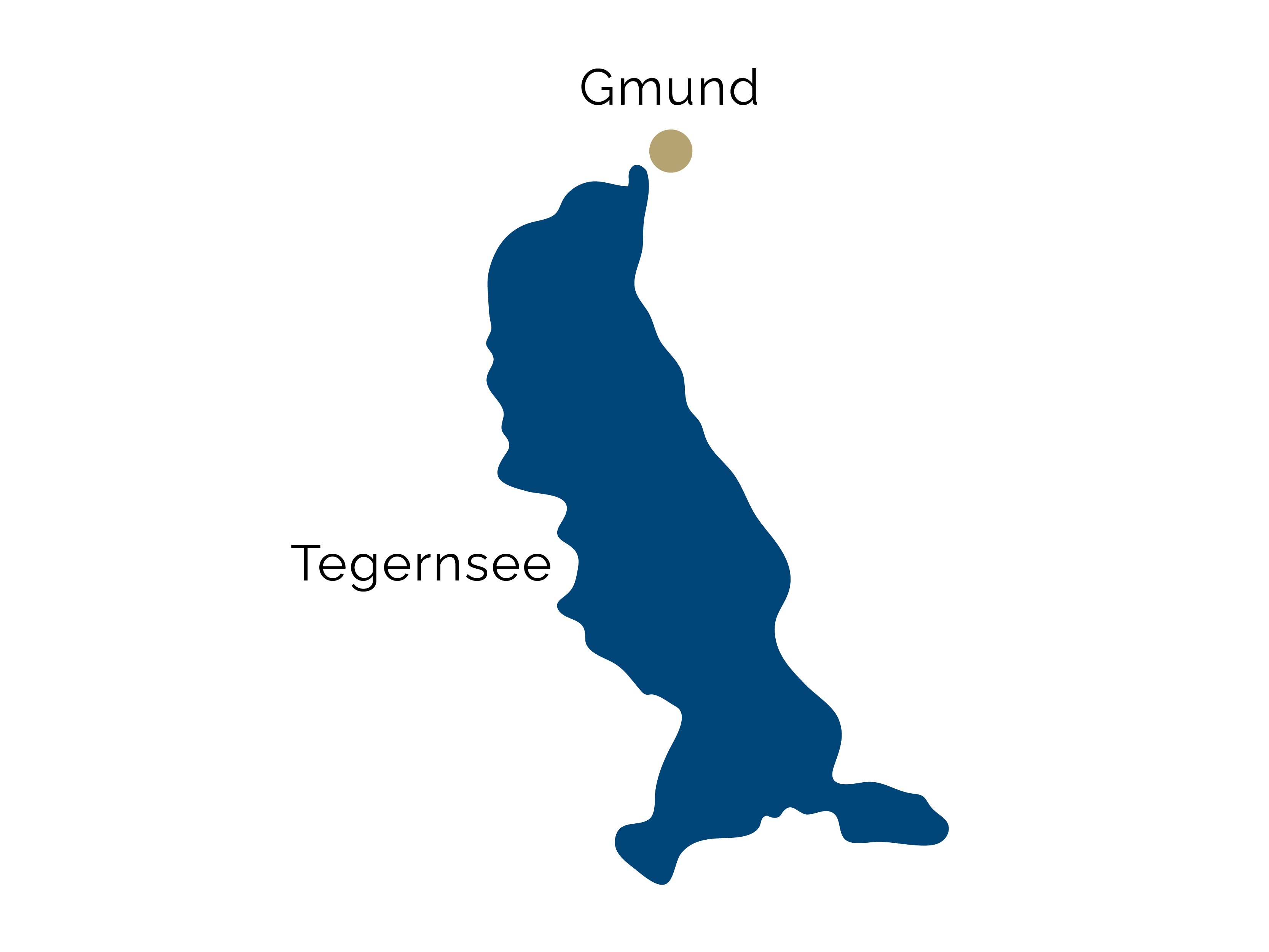 District map of the Lake Tegernsee region