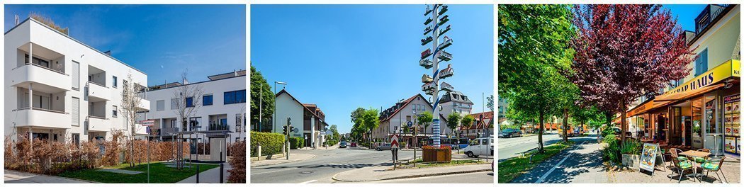 Photos of the houses and surroundings in Aubing