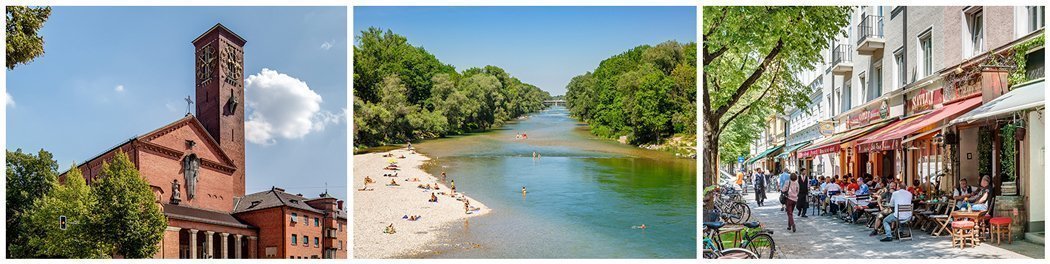 Photos of the surroundings and sights in Bogenhausen