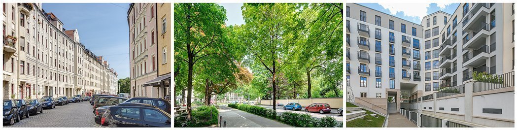 Photos of the surroundings of the Schlachthofviertel district