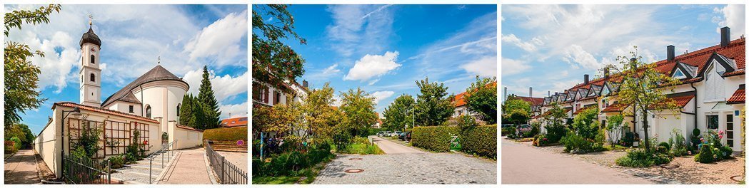 Photos of the surroundings of the Unterföhring district